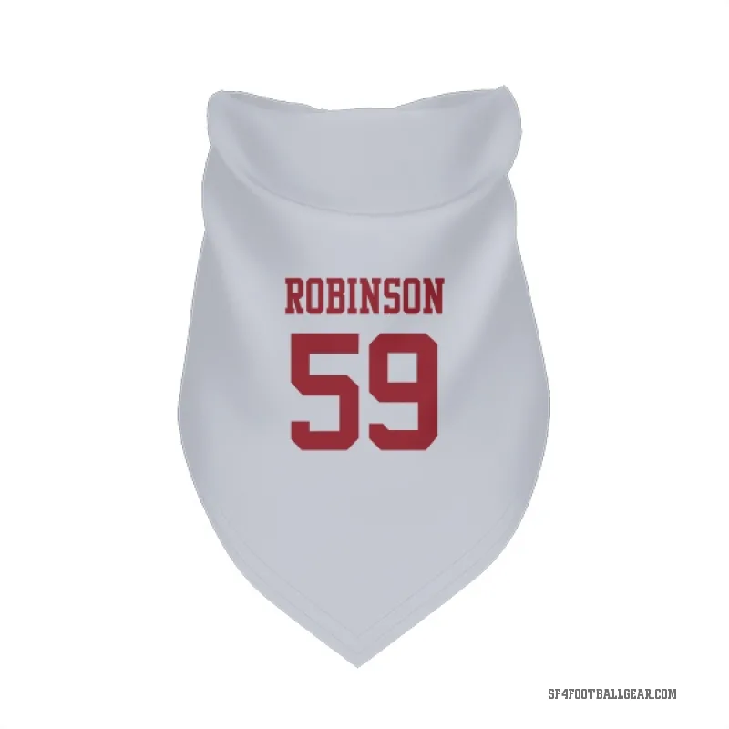 Curtis Robinson  White San Francisco 49ers  Cat & Dog Pet Bandana
