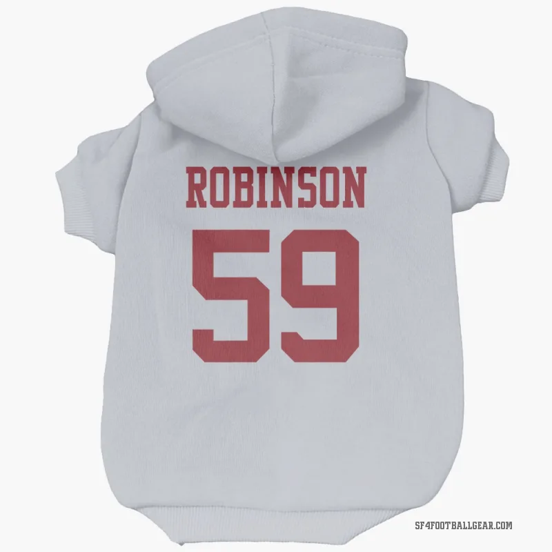 Curtis Robinson  White San Francisco 49ers  Cat & Dog Pet Hoodie