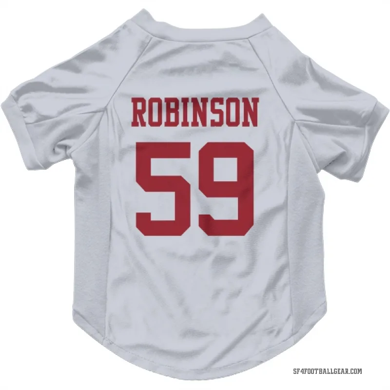 Curtis Robinson  White San Francisco 49ers  Cat & Dog Pet Jersey