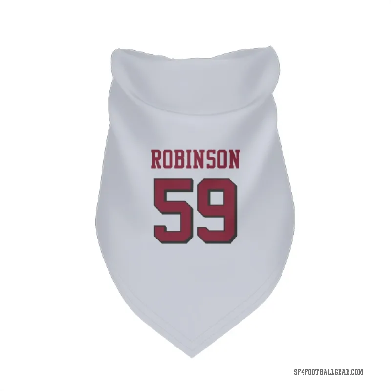 Curtis Robinson  White San Francisco 49ers  Rush Cat & Dog Pet Bandana
