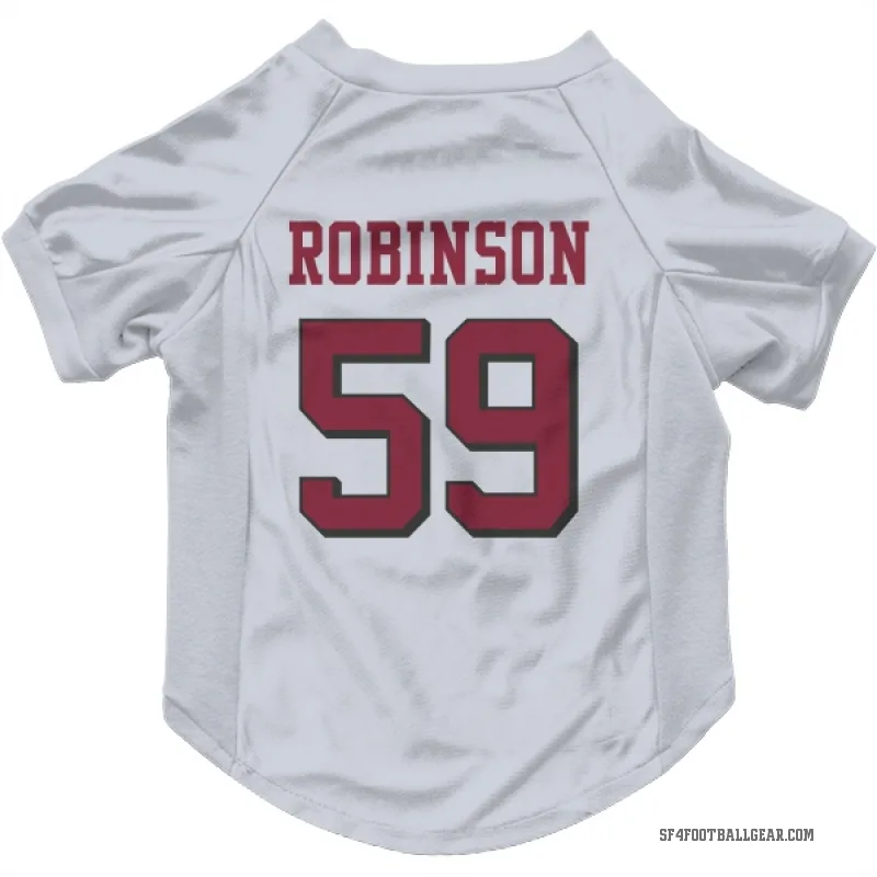Curtis Robinson  White San Francisco 49ers  Rush Cat & Dog Pet Jersey