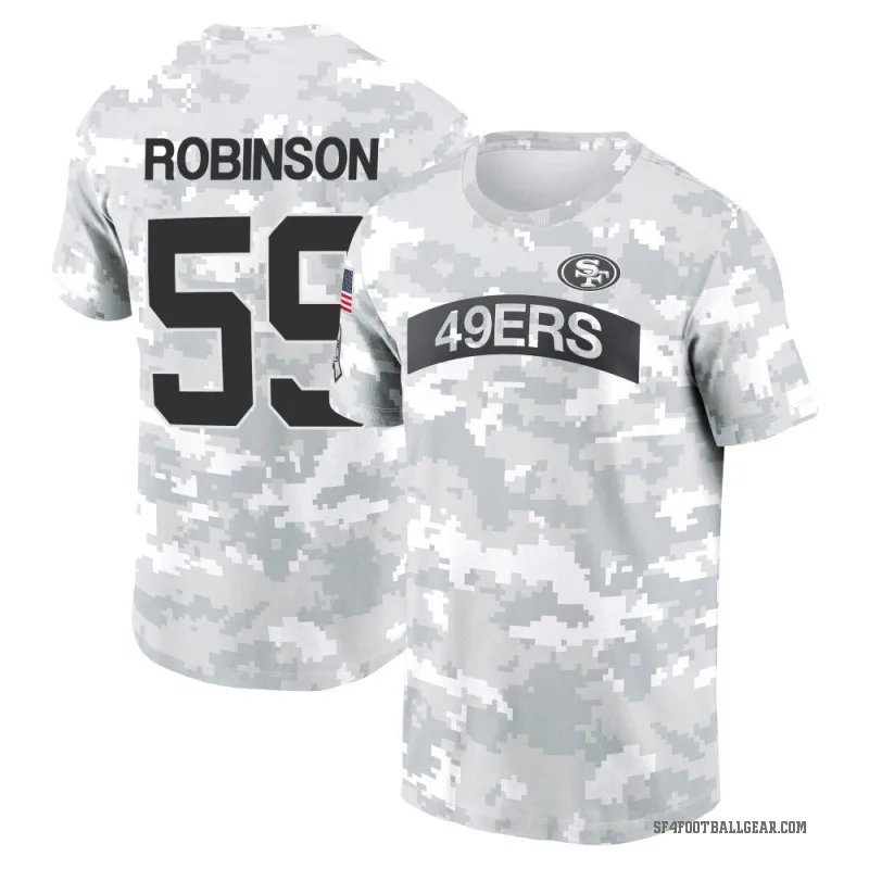 Curtis Robinson Youth Camo San Francisco 49ers Arctic 2024 Salute to Service Performance T-Shirt