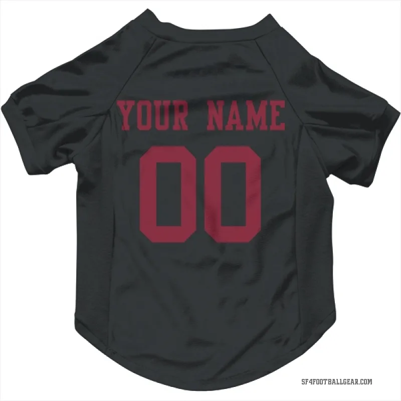 Custom  Black San Francisco 49ers   Cat & Dog Pet Jersey