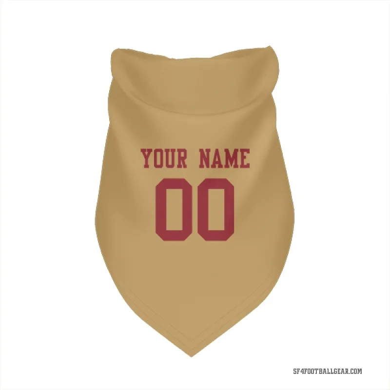 Custom  Gold San Francisco 49ers   Cat & Dog Pet Bandana