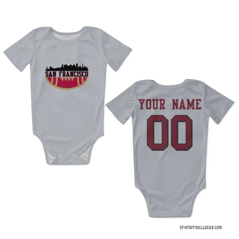 Custom  White San Francisco 49ers   Rush Newborn & Infant Bodysuit