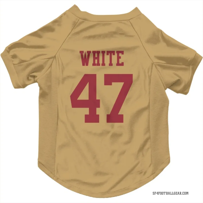 DaShaun White  Gold San Francisco 49ers  Cat & Dog Pet Jersey