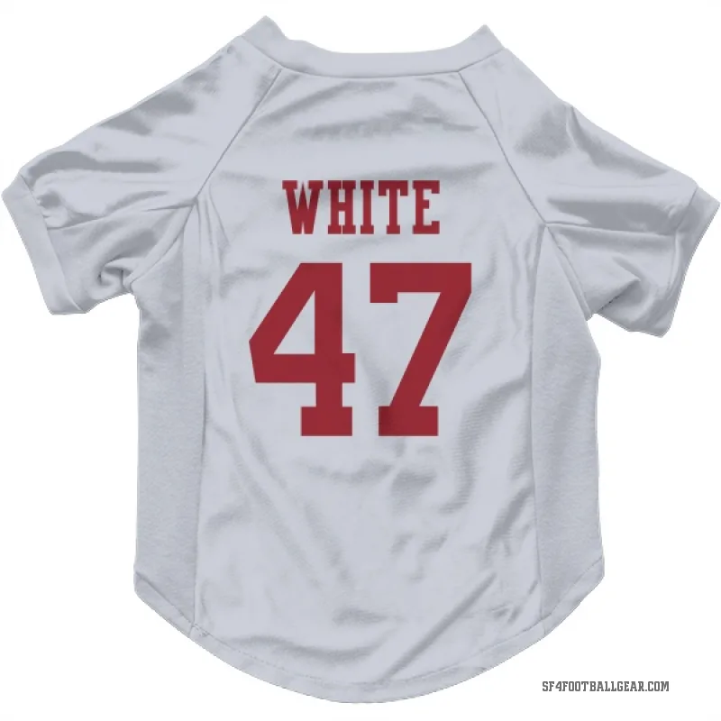 DaShaun White  White San Francisco 49ers  Cat & Dog Pet Jersey
