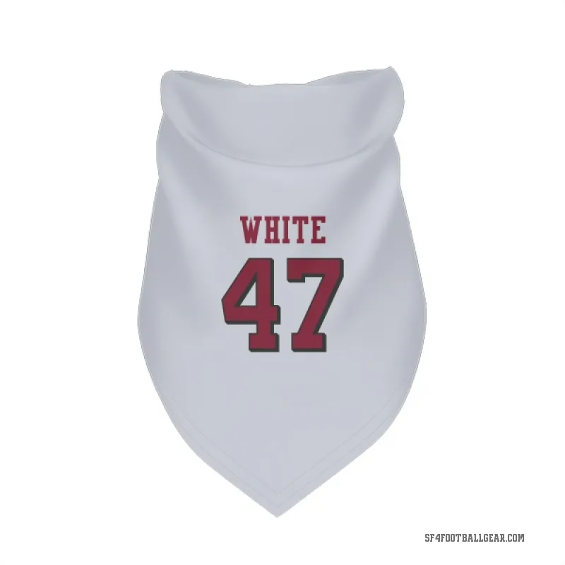 DaShaun White  White San Francisco 49ers  Rush Cat & Dog Pet Bandana