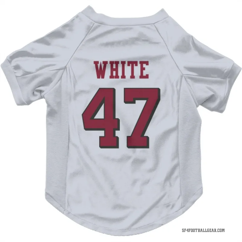 DaShaun White  White San Francisco 49ers  Rush Cat & Dog Pet Jersey