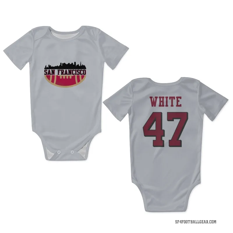 DaShaun White  White San Francisco 49ers  Rush Newborn & Infant Bodysuit