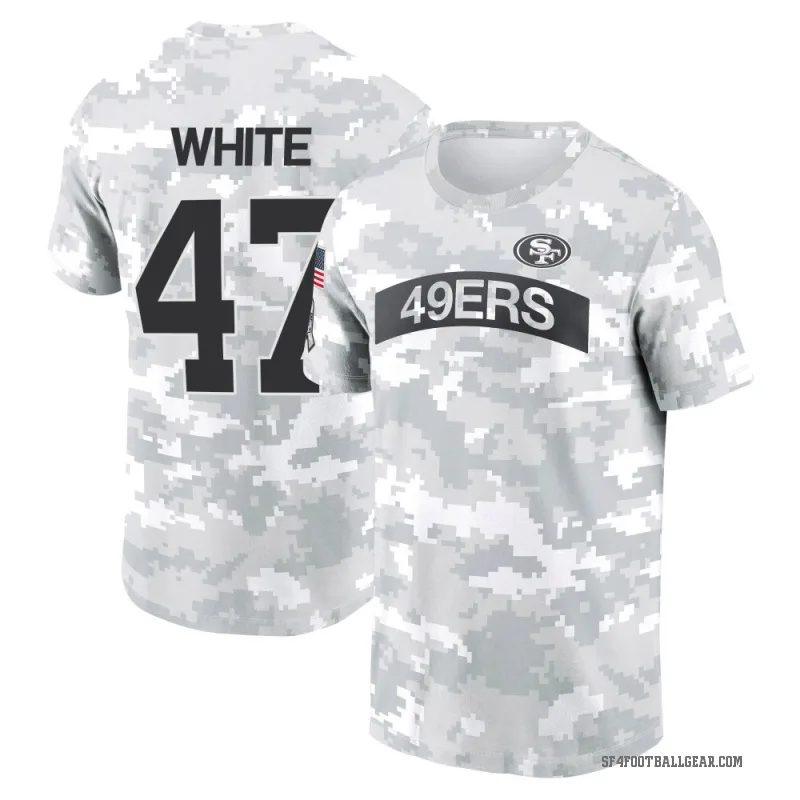 DaShaun White Youth White San Francisco 49ers Arctic Camo 2024 Salute to Service Performance T-Shirt