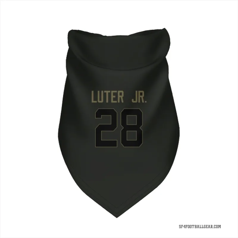 Darrell Luter Jr.  Black San Francisco 49ers  Service Cat & Dog Pet Bandana