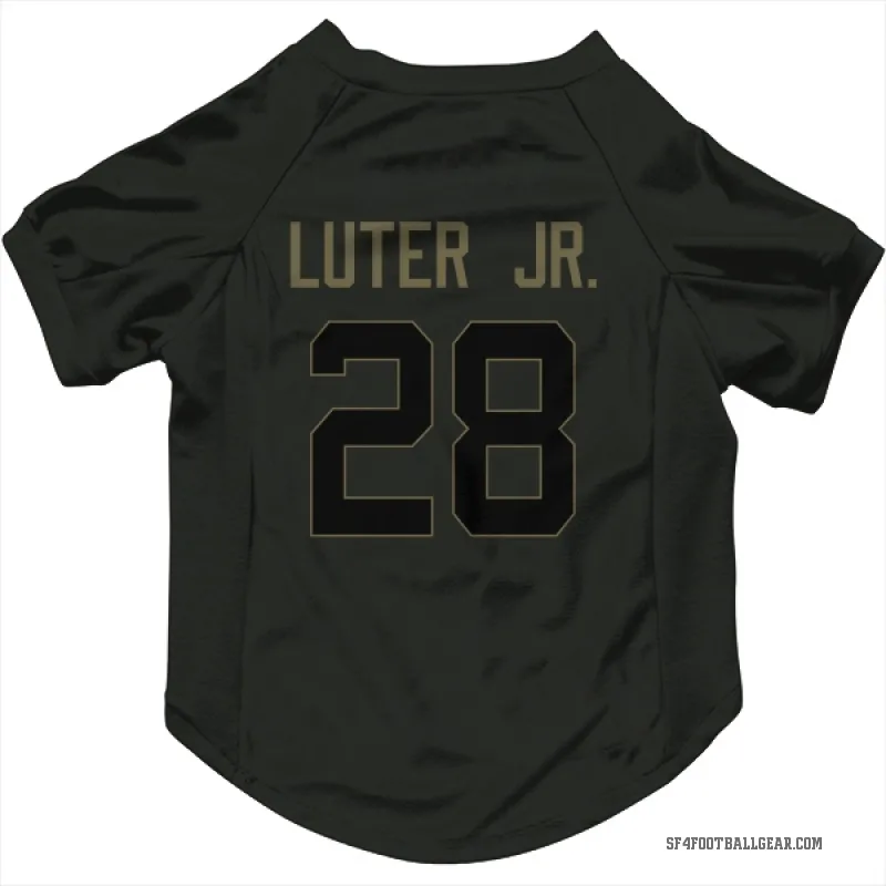 Darrell Luter Jr.  Black San Francisco 49ers  Service Cat & Dog Pet Jersey