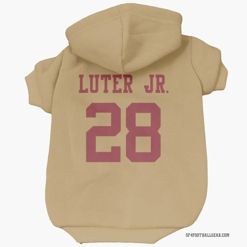 Darrell Luter Jr.  Gold San Francisco 49ers  Cat & Dog Pet Hoodie