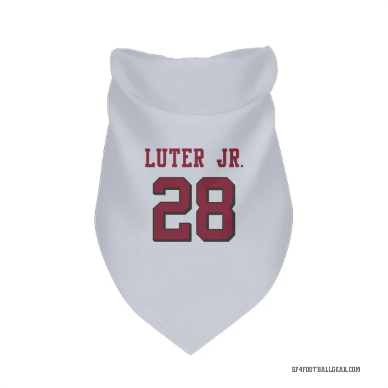Darrell Luter Jr.  White San Francisco 49ers  Rush Cat & Dog Pet Bandana