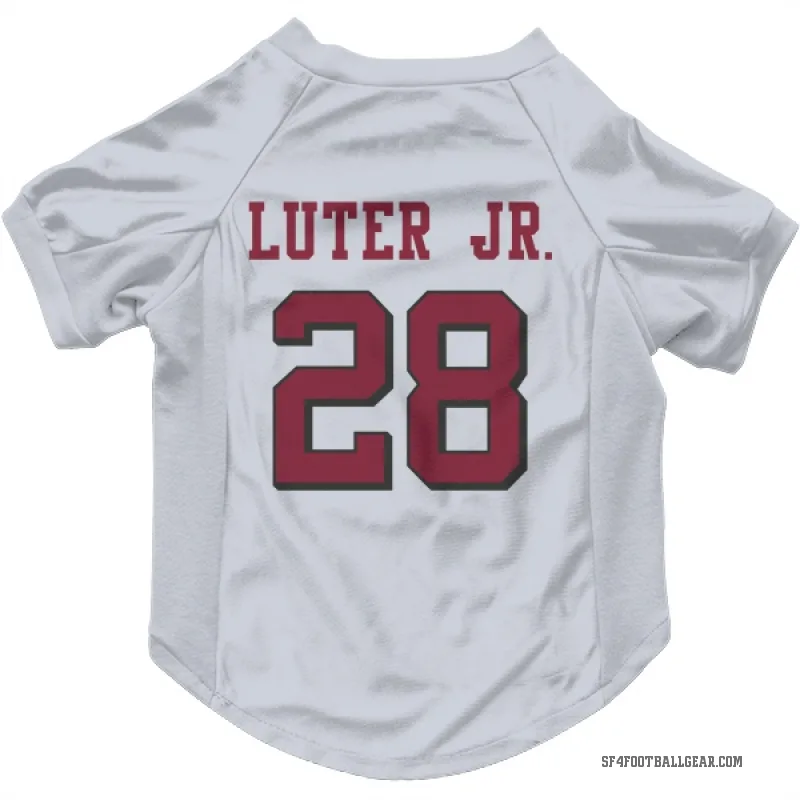Darrell Luter Jr.  White San Francisco 49ers  Rush Cat & Dog Pet Jersey