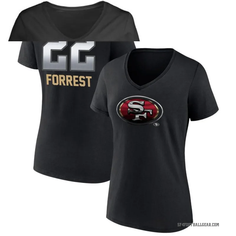 Darrick Forrest Women's Black San Francisco 49ers Midnight Mascot T-Shirt -