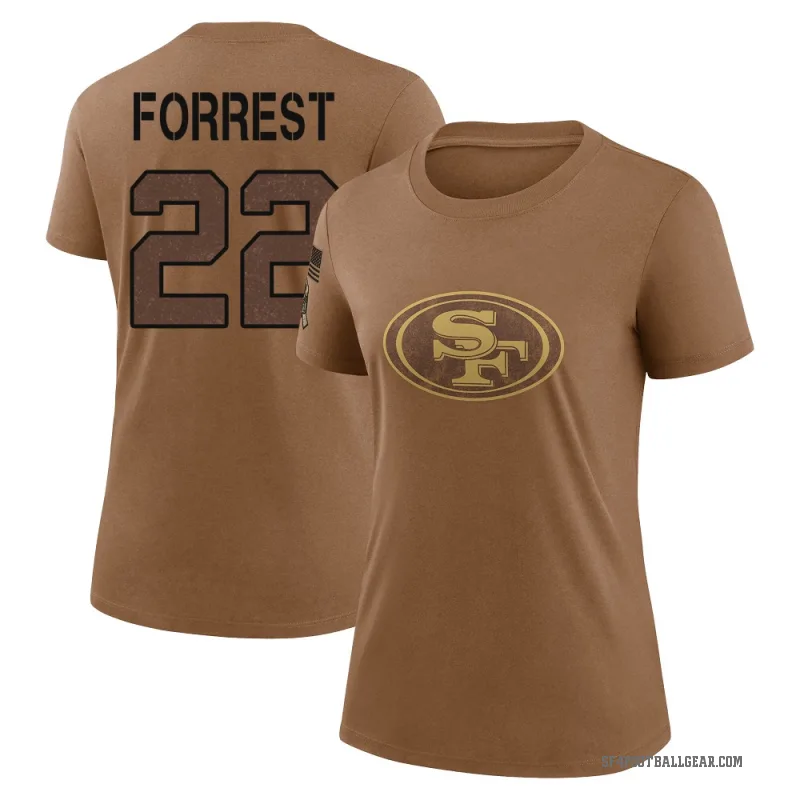 Darrick Forrest Women's Brown San Francisco 49ers 2023 Salute To Service Performance T-Shirt