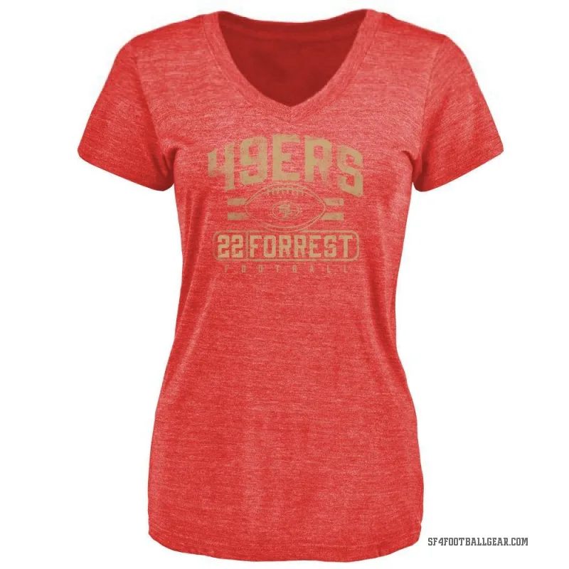 Darrick Forrest Women's Red San Francisco 49ers Flanker T-Shirt -