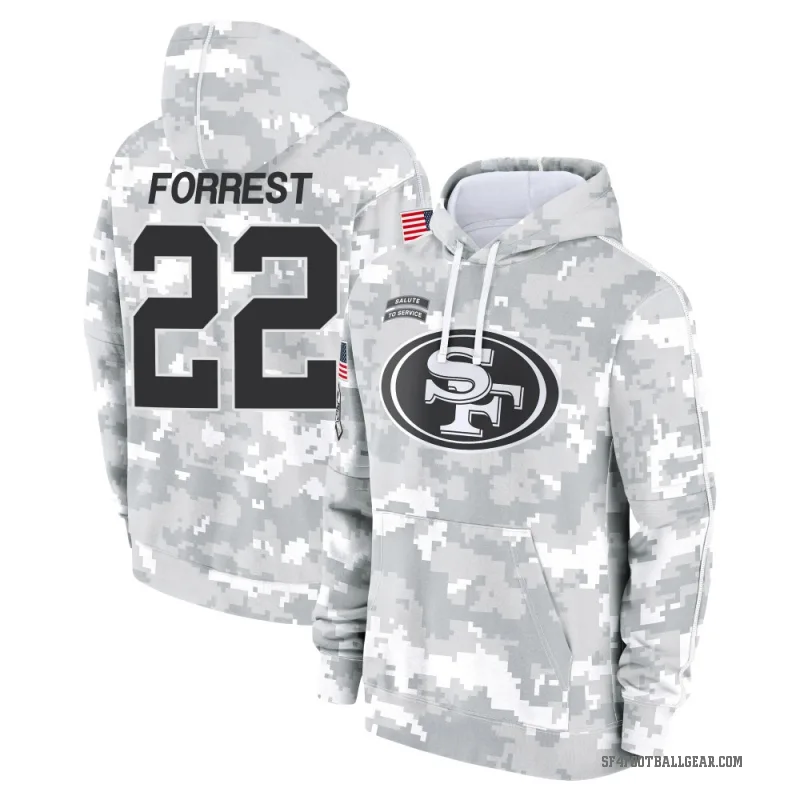 Darrick Forrest Youth Camo San Francisco 49ers Arctic 2024 Salute to Service Club Fleece Pullover Hoodie