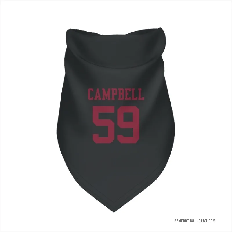 De'Vondre Campbell  Black San Francisco 49ers  Cat & Dog Pet Bandana