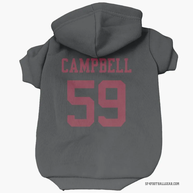 De'Vondre Campbell  Black San Francisco 49ers  Cat & Dog Pet Hoodie