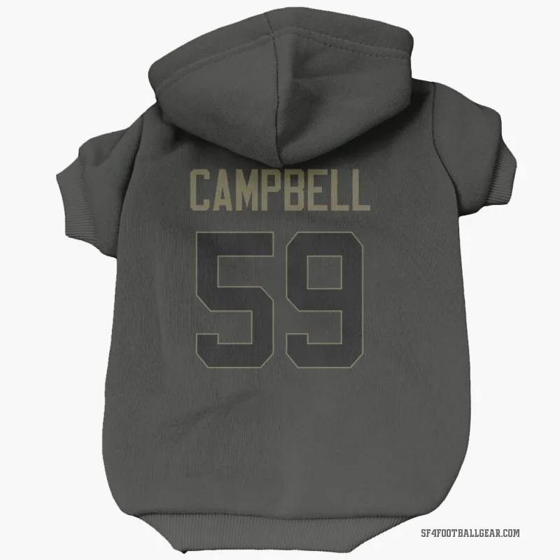 De'Vondre Campbell  Black San Francisco 49ers  Service Cat & Dog Pet Hoodie