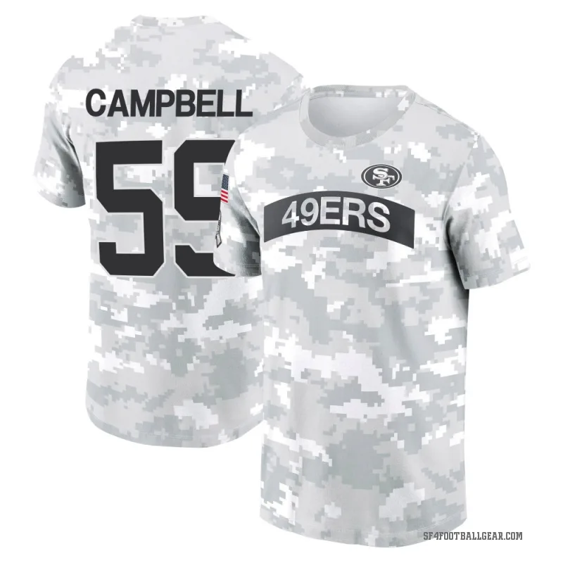 De'Vondre Campbell Men's Camo San Francisco 49ers Arctic 2024 Salute to Service Performance T-Shirt