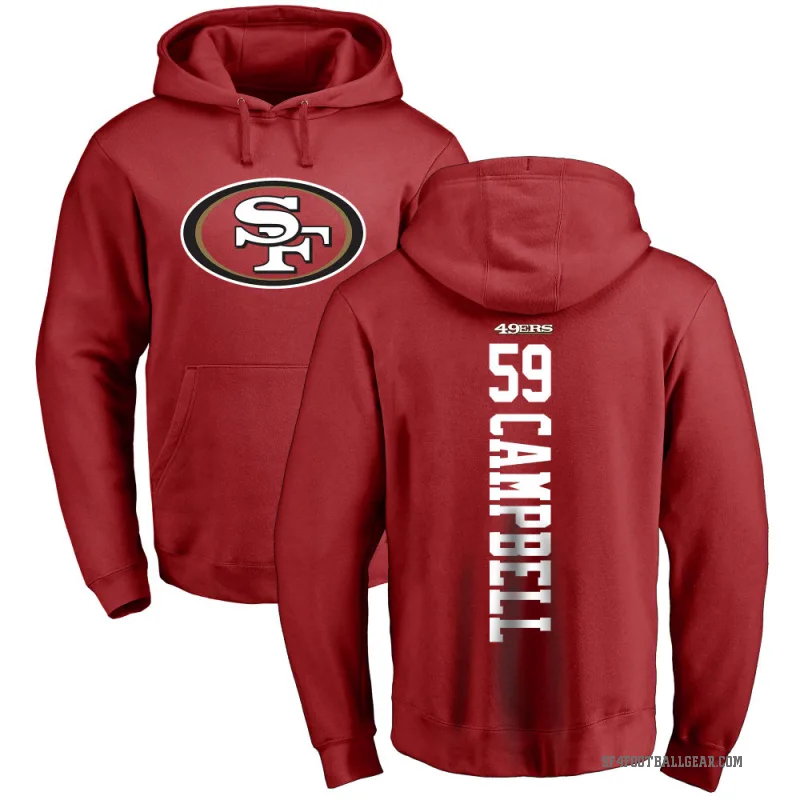 De'Vondre Campbell Men's Red San Francisco 49ers Pro Line Backer Pullover Hoodie