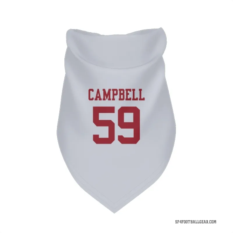 De'Vondre Campbell  White San Francisco 49ers  Cat & Dog Pet Bandana