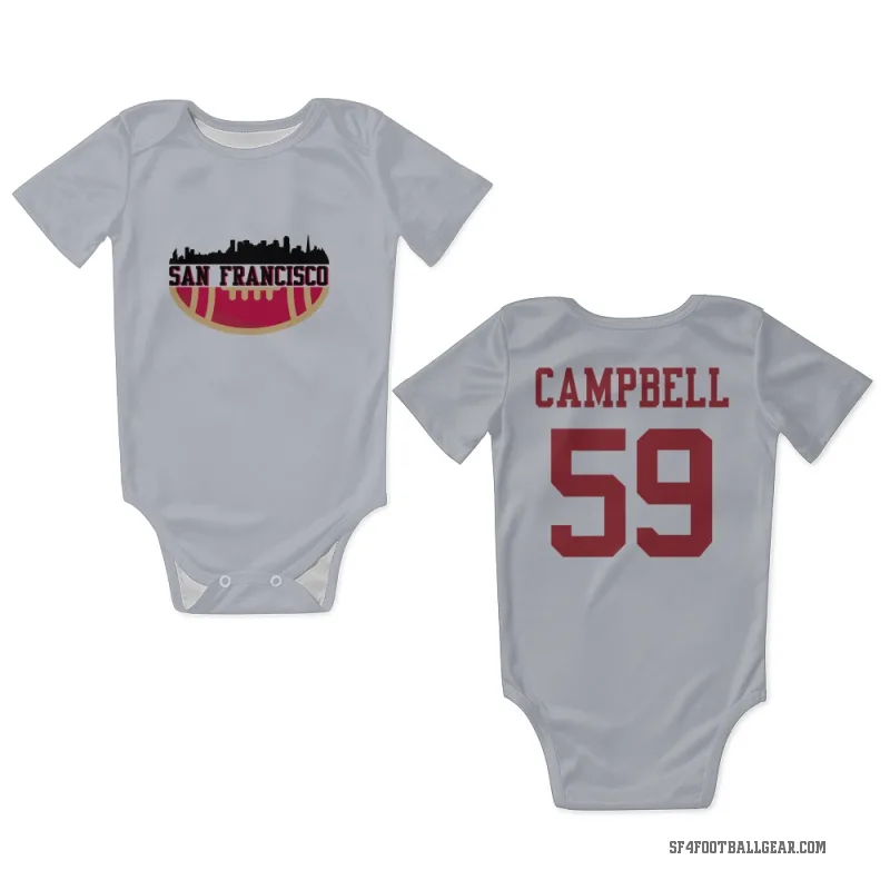 De'Vondre Campbell  White San Francisco 49ers  Newborn & Infant Bodysuit