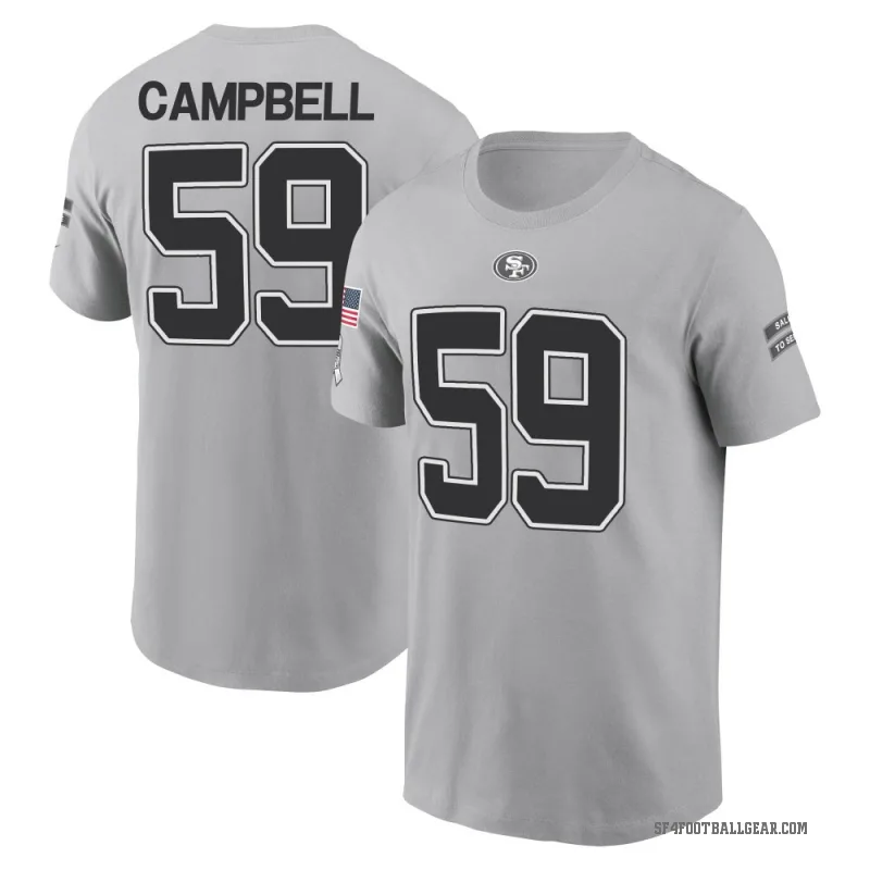De'Vondre Campbell Youth Gray San Francisco 49ers 2024 Salute to Service T-Shirt