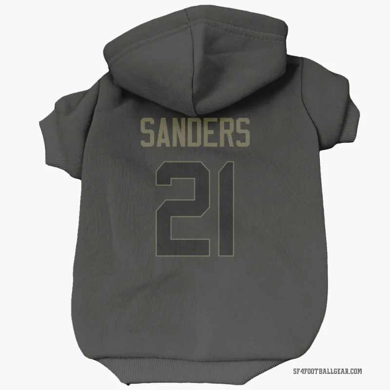 Deion Sanders  Black San Francisco 49ers  Service Cat & Dog Pet Hoodie