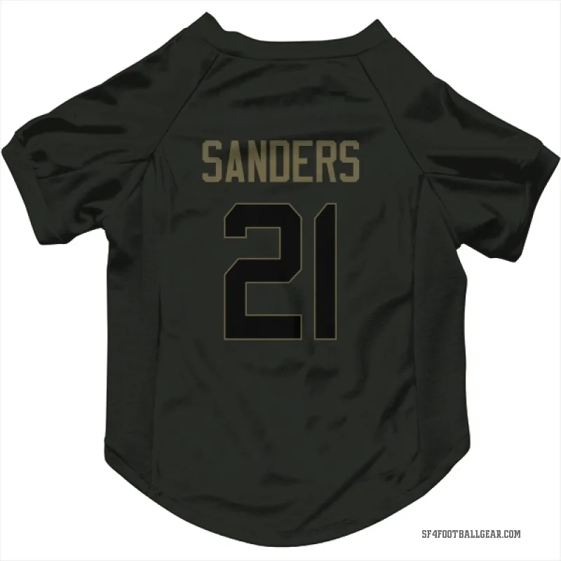 Deion Sanders  Black San Francisco 49ers  Service Cat & Dog Pet Jersey