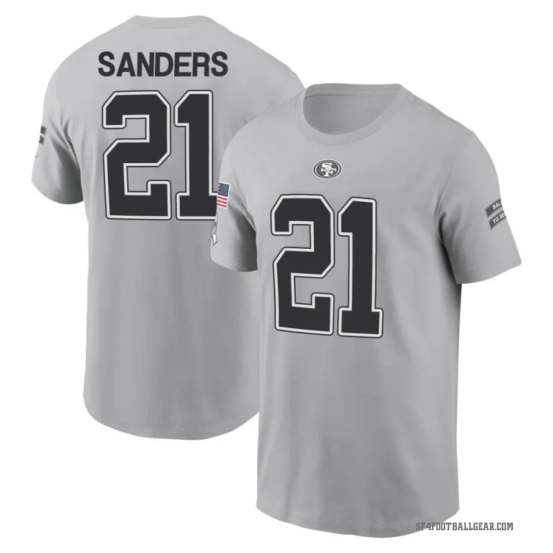 Deion Sanders Men's Gray San Francisco 49ers 2024 Salute to Service T-Shirt