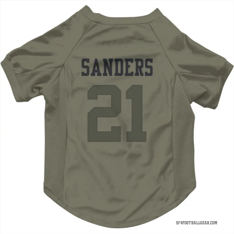 Deion Sanders  Olive San Francisco 49ers  Cat & Dog Pet Jersey