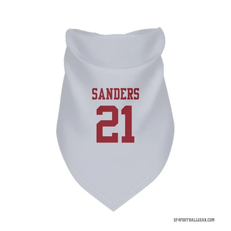 Deion Sanders  White San Francisco 49ers  Cat & Dog Pet Bandana