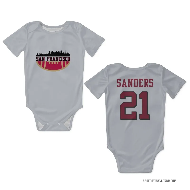 Deion Sanders  White San Francisco 49ers  Rush Newborn & Infant Bodysuit