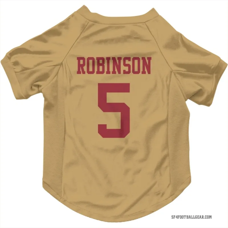 Demarcus Robinson  Gold San Francisco 49ers  Cat & Dog Pet Jersey