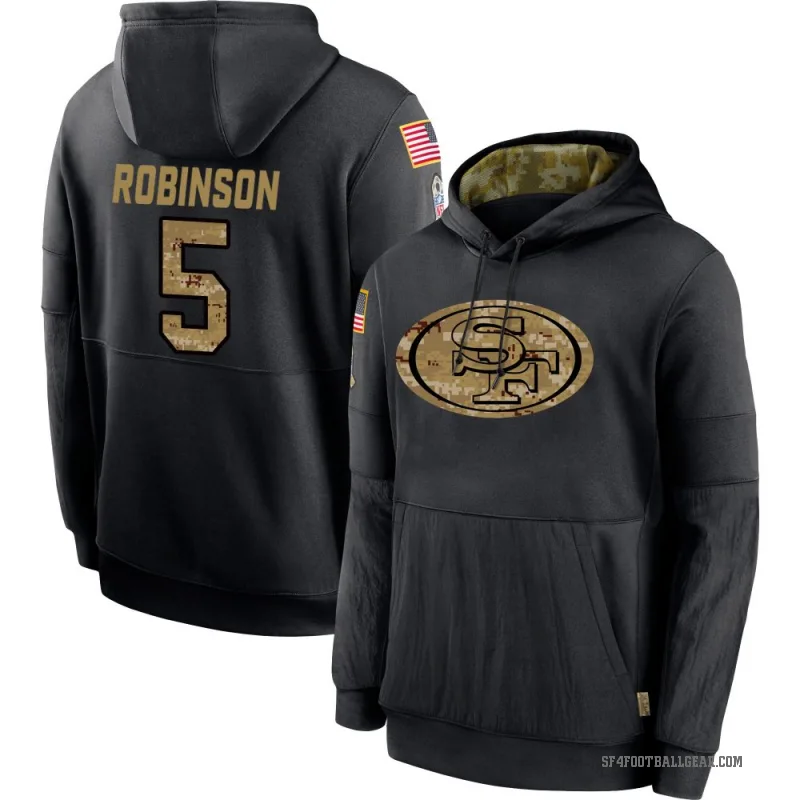 Demarcus Robinson Men's Black San Francisco 49ers 2020 Salute to Service Sideline Performance Pullover Hoodie