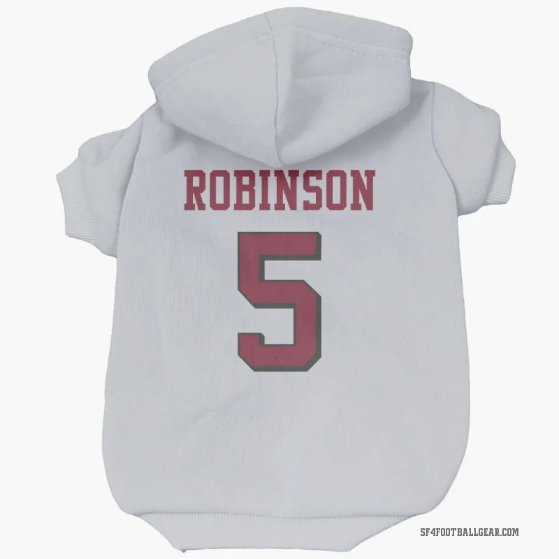 Demarcus Robinson  White San Francisco 49ers  Rush Cat & Dog Pet Hoodie
