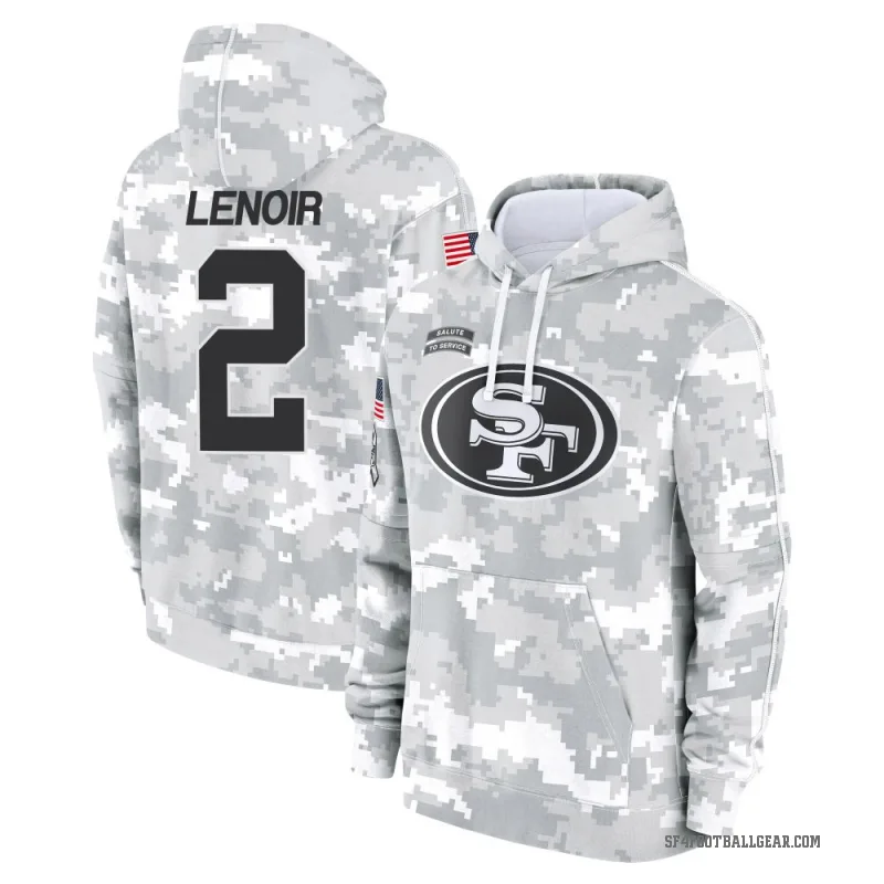 Deommodore Lenoir Men's Camo San Francisco 49ers Arctic 2024 Salute to Service Club Fleece Pullover Hoodie
