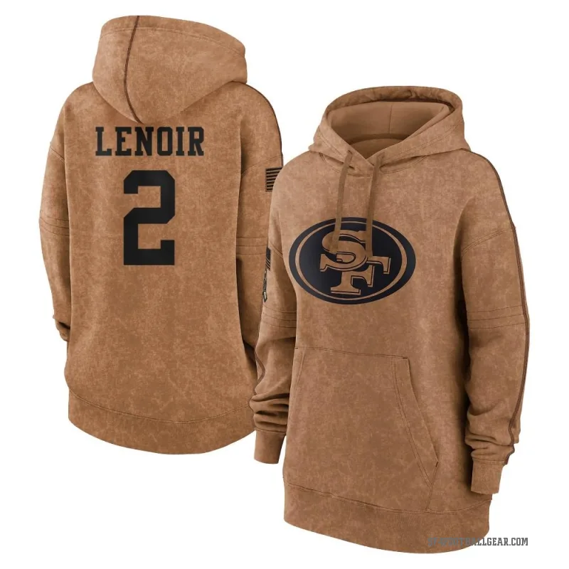 Deommodore Lenoir Women's Brown San Francisco 49ers 2023 Salute To Service Pullover Hoodie