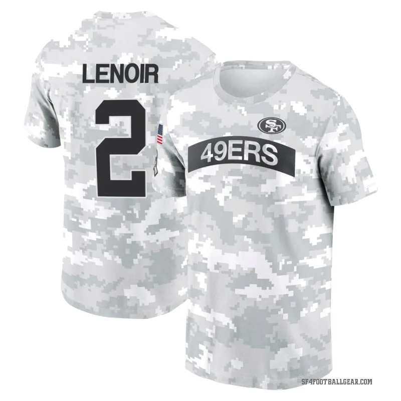 Deommodore Lenoir Youth Camo San Francisco 49ers Arctic 2024 Salute to Service Performance T-Shirt