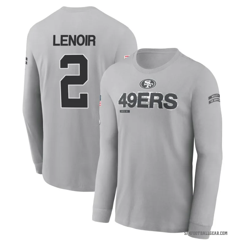 Deommodore Lenoir Youth Gray San Francisco 49ers 2024 Salute to Service Long Sleeve T-Shirt