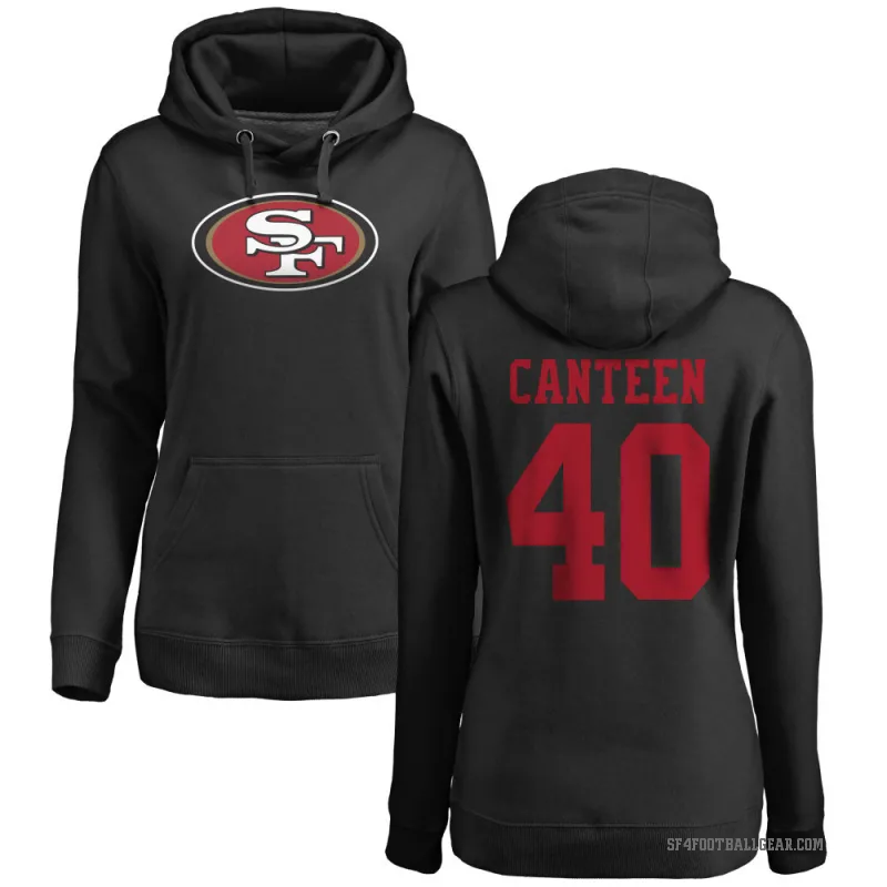 Derrick Canteen Women's Black San Francisco 49ers Pro Line Logo Pullover Hoodie