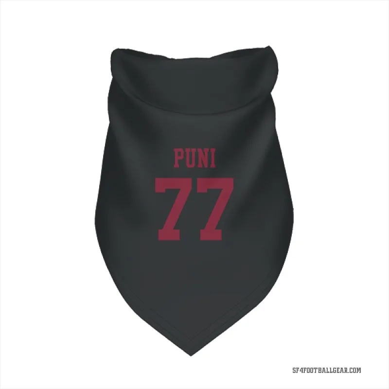 Dominick Puni  Black San Francisco 49ers  Cat & Dog Pet Bandana
