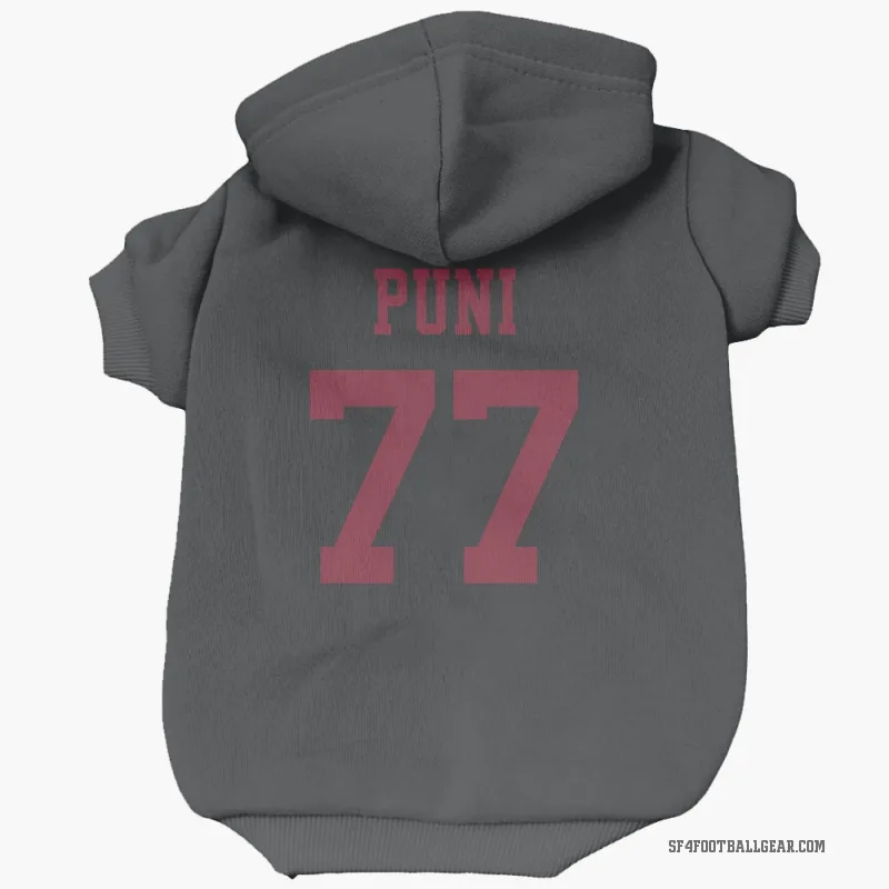 Dominick Puni  Black San Francisco 49ers  Cat & Dog Pet Hoodie