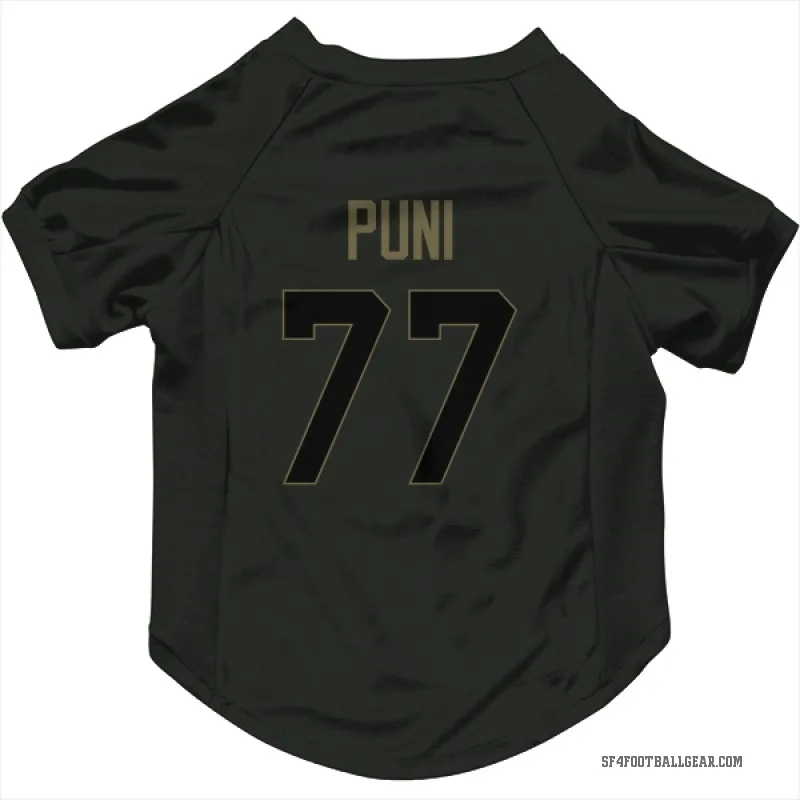 Dominick Puni  Black San Francisco 49ers  Service Cat & Dog Pet Jersey