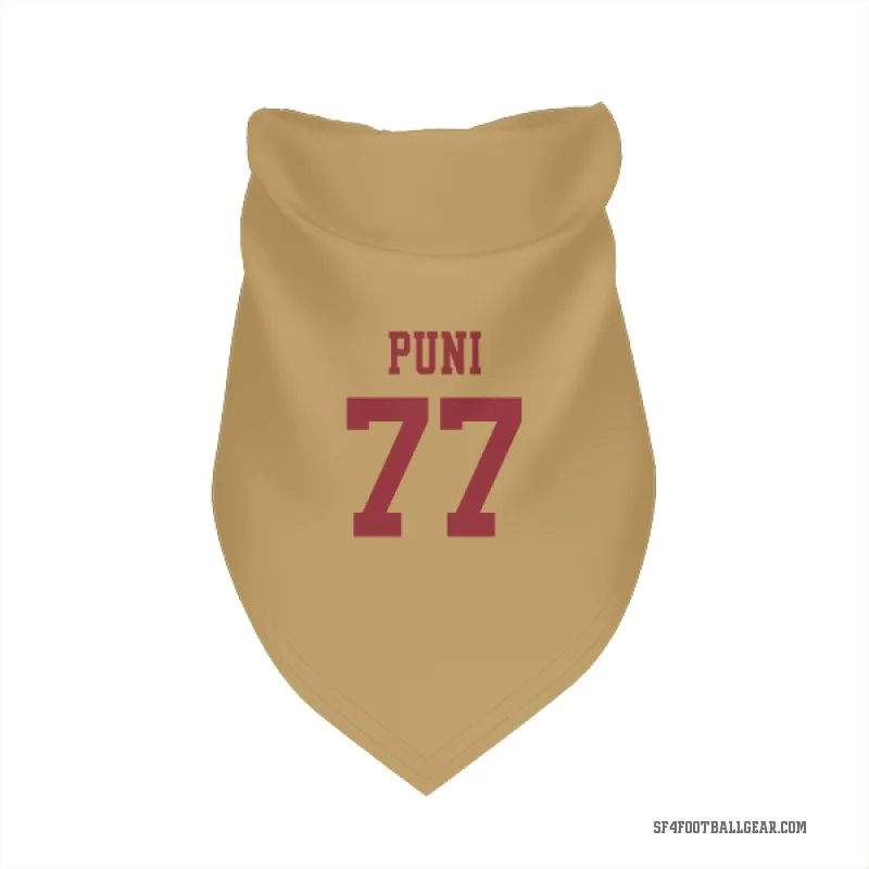 Dominick Puni  Gold San Francisco 49ers  Cat & Dog Pet Bandana